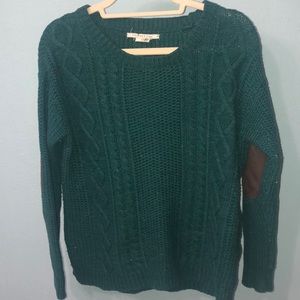Urban Outfitters green cable knit sweater